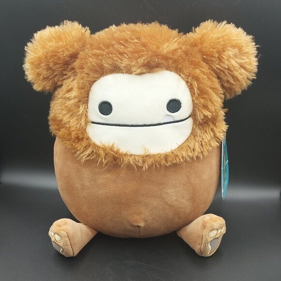 NWT 10" Squishmallow Kellytoy Plush BENNY Bigfoot Yeti Brown SOFT Glitter Hair - Picture 1 of 6